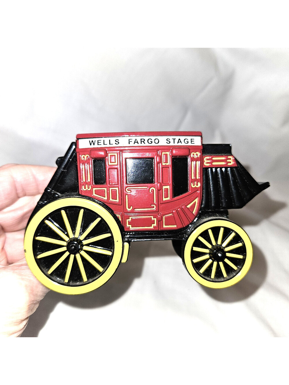 Wells Fargo Stagecoach Piggy Bank Plastic Vintage 2009 DIECAST